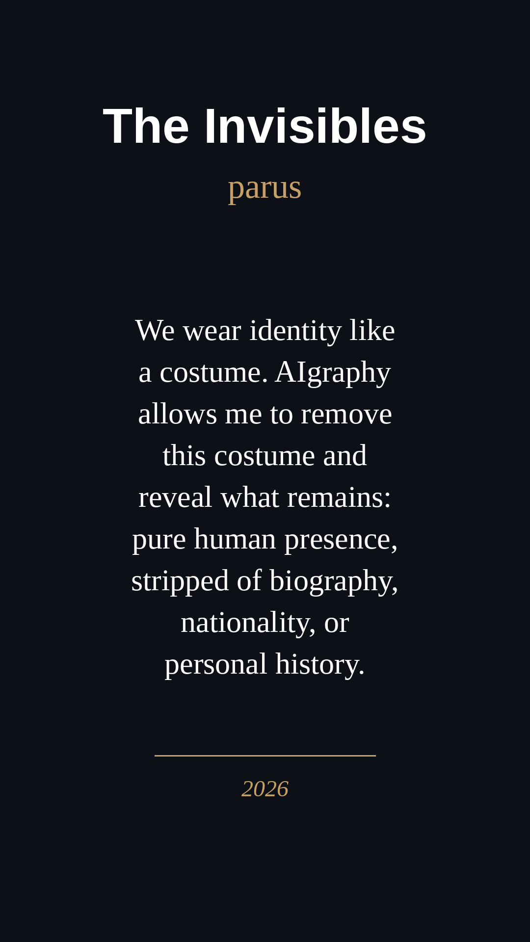 Identity as Costume